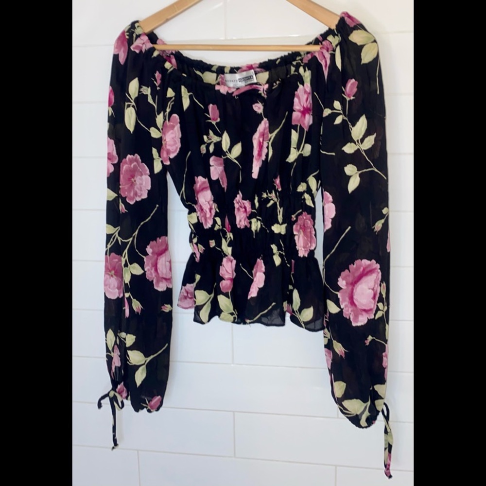 Off Shoulder Floral Blouse